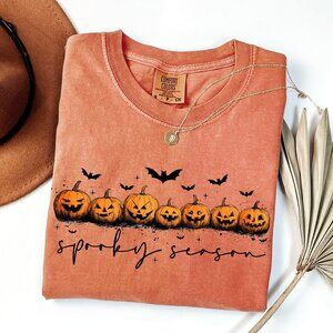 NEW Comfort Colors® Halloween Spooky Season Pumpkins Graphic Tee Shirt for Women